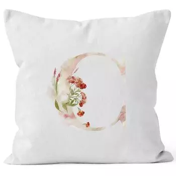 Чехол на подушку с буквой "C" буква алфавита монограмма инициалы акварельный рисунок чехол на подушку Autiga белый 40см x 40см