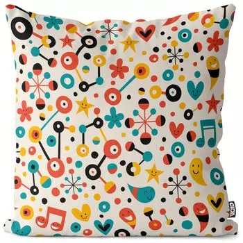 Чехол на подушку с детским узором VOID, чехол для подушки из полиэстера, водонепроницаемый, для улицы и дома, размер подушки: 80 x 80 см