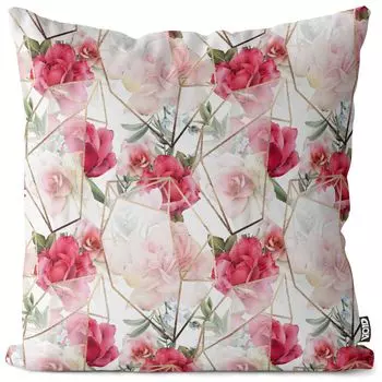 Чехол на подушку с дизайном теплицы VOID Roses Полиэстер Водонепроницаемая подушка для улицы и дома Размер: 60 x 60 см