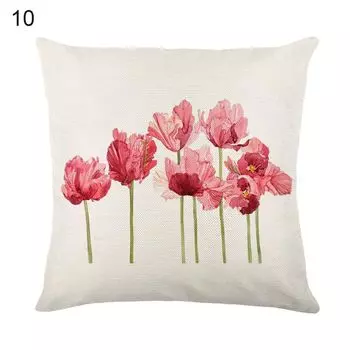 Чехол на подушку с дышащим цветочным принтом, нежный красивый чехол с цветочным узором из перьев на День святого Валентина 10-го числа Stuttg