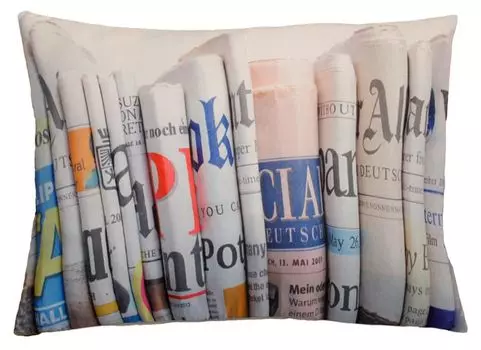 Чехол на подушку с фотопринтом 40х60 см, газета, декоративная подушка, чехол на подушку, чехол на подушку Haus und Deko