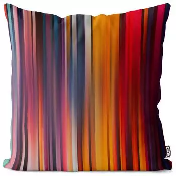 Чехол на подушку с градиентными цветными полосками VOID, чехол для подушки из полиэстера, водонепроницаемый, для улицы и дома, размер подушки: 60 x 60 см