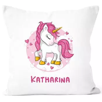 Чехол на подушку с именем единорога, наволочка с именем, подушка, персонализированные подарки, декоративная подушка SpecialMe, белый, унисейз