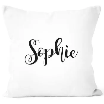 Чехол на подушку с именем Наволочка Именная подушка Хлопковые персонализированные подарки Декоративная подушка SpecialMe белая, униразмер, белый