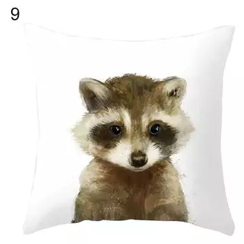 Чехол на подушку с милой пандой, кошкой, жирафом, двусторонний принт, мягкая наволочка, подушка-9 # Stuttg