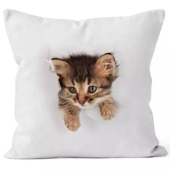 Чехол на подушку с милым кошачьим принтом из белой подушки Unisize MoonWorks.