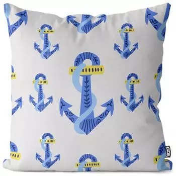 Чехол на подушку с морским якорем VOID, полиэстер, водонепроницаемая подушка для улицы и дома. Размер: 60 x 60 см.