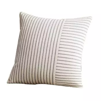 Чехол на подушку с односторонним узором, холст, бежевый, в стиле пэчворк, чехлы для подушек для фермерского дома, поставка для гостиной, серый Stuttg