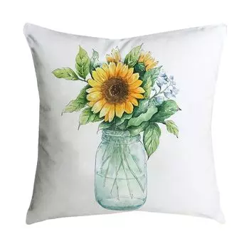 Чехол на подушку с перьями, удобная невидимая молния, прозрачный принт, простой, чистый, декоративный, мягкий-N Stuttg