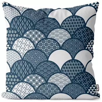 Чехол на подушку с японским узором VOID, чехол для подушки из полиэстера, водонепроницаемый, для улицы и дома, размер подушки: 60 x 60 см