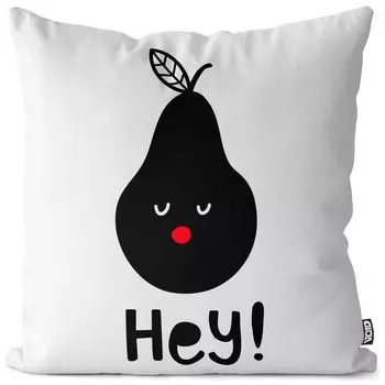 Чехол на подушку с рисунком груши и фруктов VOID, полиэстер, водонепроницаемая подушка для улицы и дома. Размер: 80 x 80 см.