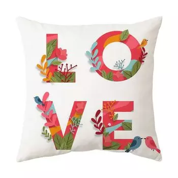 Чехол на подушку с рисунком сердца, любовное письмо, квадратная форма, пылезащитный чехол для подушки с Днем Святого Валентина, чехол для подушки Home Decor-A Stuttg