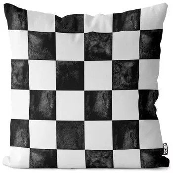 Чехол на подушку с шахматным узором VOID Полиэстер Водонепроницаемая подушка для улицы и дома Размер: 60 x 60 см