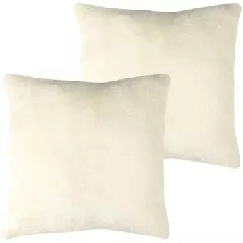 Чехол на подушку "Селина" упаковка 2 шт., размер "60 х 60 см" - шампанское - чехол на молнию Bestlivings