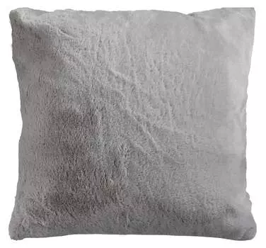 Чехол на подушку - серебристо-серый - 45 х 45 см - на молнии - вид с коротким ворсом Gzze W.F. Frottier-Weberei GmbH