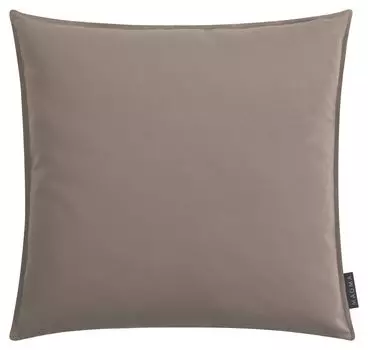 Чехол на подушку - серо-коричневый - полиакрил - 50 х 50 см - на молнии - со стоячим швом Magma - Heimtex
