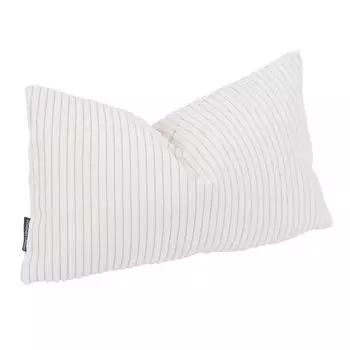 Чехол на подушку широкий шнур в рубчик белый разных размеров от SCHNER LEBEN. Размер 60х80см (ВхШ) Размер 60х80см (ВхШ) Schner-Leben