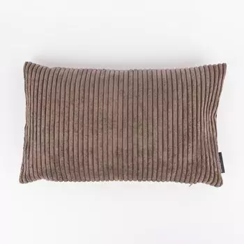 Чехол на подушку широкий шнурок в рубчик коричневый разных размеров от SCHNER LEBEN. Размер 60х80см (ВхШ) Размер 60х80см (ВхШ) Schner-Leben
