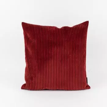 Чехол на подушку широкий шнурок в рубчик красный разных размеров от SCHNER LEBEN. Размер 80х80см (ВхШ) Размер 80х80см (ВхШ) Schner-Leben