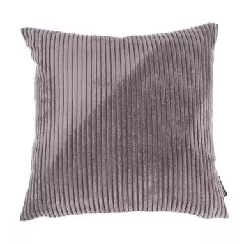 Чехол на подушку широким шнуром в рубчик серого цвета разных размеров от SCHNER LEBEN. Размер 70х70см (ВхШ) Размер 70х70см (ВхШ) Schner-Leben