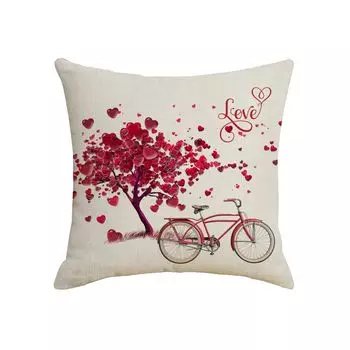 Чехол на подушку Скрытая молния с прозрачным принтом Декоративный пылезащитный чехол с Днем святого Валентина Любовь Цветочный узор Чехлы для подушек Украшение для вечеринки-G Stuttg