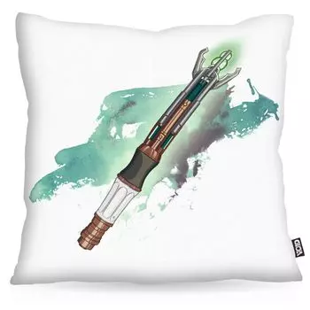 Чехол на подушку со звуковой отверткой VOID, чехол для подушки из полиэстера, водонепроницаемый, для улицы, серия путешествий во времени, коробка экстренного вызова полиции, размер подушки: 60 x 60 см, цвет подушки: белый