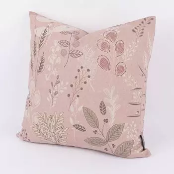 Чехол на подушку Soft Calming Leaves розовый разные размеры от SCHNER LEBEN размер 80x80см (ВxШ) размер 80x80см (ВxШ) Schner-Leben