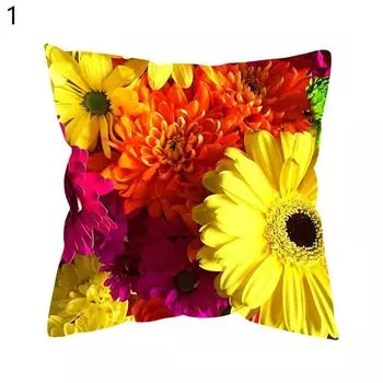 Чехол на подушку Soft Touch Пыленепроницаемый полиэстер Multiklor с цветочным принтом-1 Stuttg