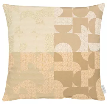 Чехол на подушку стиль лофт 49/49 см Ambiente, светло-коричневый/бежевый