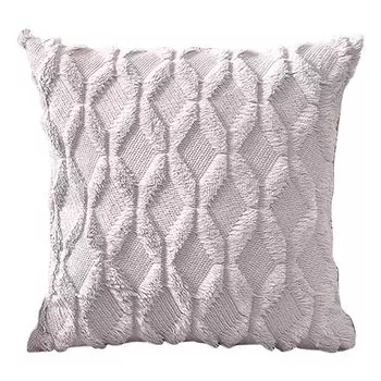 Чехол на подушку, супер мягкий, удобный, на невидимой молнии, с тонкой строчкой, квадратная декоративная подушка, чехол для подушки, товары для дома, светло-серый Stuttg