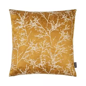 Чехол на подушку Сурат, жаккард с ветками и блестящими точками, медовый (желтый), размер: 40 х 60 см, наполнитель подушки: без Proflax