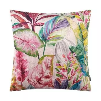 Чехол на подушку «Тбилиси», бархатный узор «Джунгли», разноцветный, размер: 60 х 60 см, наполнитель подушки: полиэстер Proflax