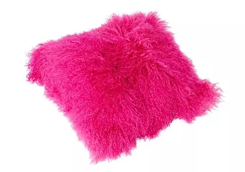 Чехол на подушку Тибетский ягненок (без входа) JAY15 розовый 30х30см Reissner Lammfelle