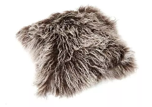 Чехол на подушку Тибетский ягненок (без входа) JYB12 Капучино (верхние части) 40х40см Reissner Lammfelle