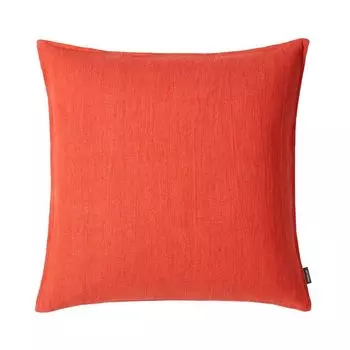 Чехол на подушку Тунис, однотонный мелкоструктурированный лен, коралловый (оранжевый), размер: 50 х 50 см, наполнитель подушки: без Proflax