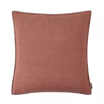 Чехол на подушку Тунис, однотонный мелкоструктурированный лен, ржавчина, размер: 60 х 60 см, наполнитель подушки: без Proflax