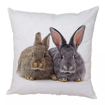 Чехол на подушку, удобная потайная молния, наволочка с кроликом, наволочка для спальни, новогодний декор для домашнего постельного белья-G Stuttg