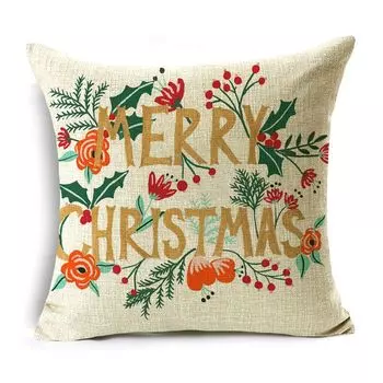 Чехол на подушку, удобный односторонний принт, мягкий рождественский узор, зеленый чехол для подушки, домашний декор для подарков-M Stuttg