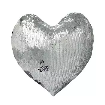 Чехол на подушку, ультрамягкая термотрансферная печать, украшение для дома, двойные цвета, сделай сам, блестки, чехол для подушки в форме сердца в форме сердца для дивана, серебро Stuttg