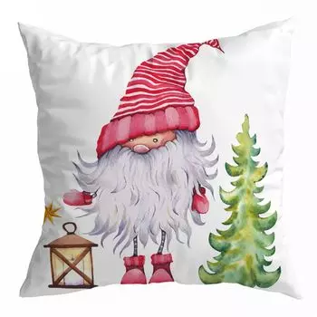 Чехол на подушку, уютная декоративная односторонняя подушка с рождественским вязаным узором и принтом для офиса-Z Stuttg