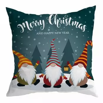 Чехол на подушку Уютная декоративная односторонняя подушка с рождественским вязаным узором и принтом для офиса-L Stuttg