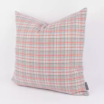 Чехол на подушку Victoria с клетчатой структурой розовый, бирюзовый, голубой, разные размеры, размер 50x50см (ВxШ) размер 50x50см (ВxШ) Schner-Leben