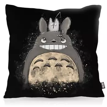 Чехол на подушку VOID Anime Duo, чехол для подушки из полиэстера, водонепроницаемый, для улицы, для дома, для дома, неко сосед, тонари нет, размер подушки: 50 x 50 см, цвет подушки: черный