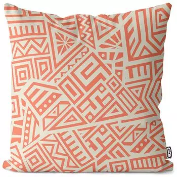 Чехол на подушку VOID Aztec Orange, полиэстер, водонепроницаемая подушка для улицы и дома. Размер: 60 x 60 см.
