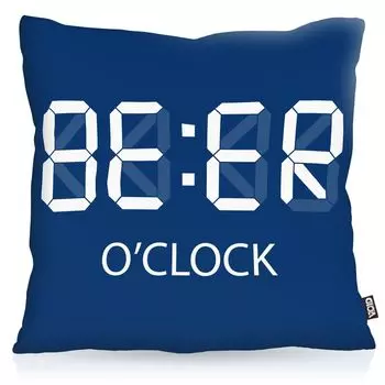Чехол на подушку VOID BEER o'lock, полиэстер, водонепроницаемый, для улицы, jga Mallorca, пьющий папа, размер подушки: 60 x 60 см, цвет подушки: синий