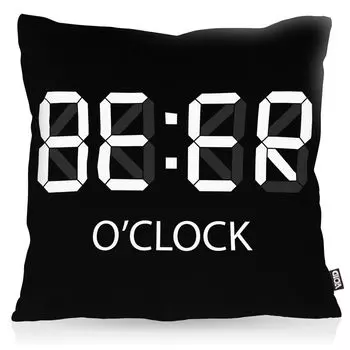 Чехол на подушку VOID BEER o'lock, полиэстер, водонепроницаемый, для улицы, jga Mallorca, пьющий папа, размер подушки: 60 x 60 см, цвет подушки: черный