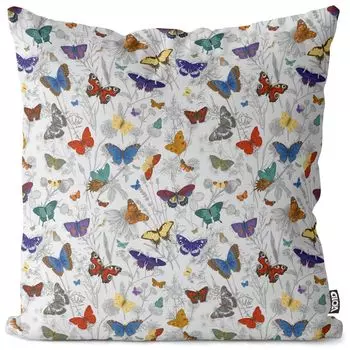 Чехол на подушку VOID Butterflies Meadow, полиэстер, водонепроницаемая подушка для улицы и дома. Размер: 80 x 80 см.