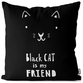 Чехол на подушку VOID Cat Pet Cartoon Friend Полиэстер Водонепроницаемая подушка для улицы и дома Размер: 80 x 80 см