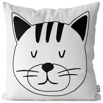 Чехол на подушку VOID Cat с рисунком комиксов, полиэстер, водонепроницаемая подушка для улицы и дома. Размер: 80 x 80 см.
