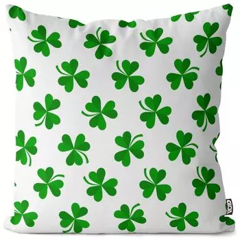 Чехол на подушку VOID Clover Leaf Hearts, полиэстер, водонепроницаемая подушка для улицы и дома. Размер: 60 x 60 см.